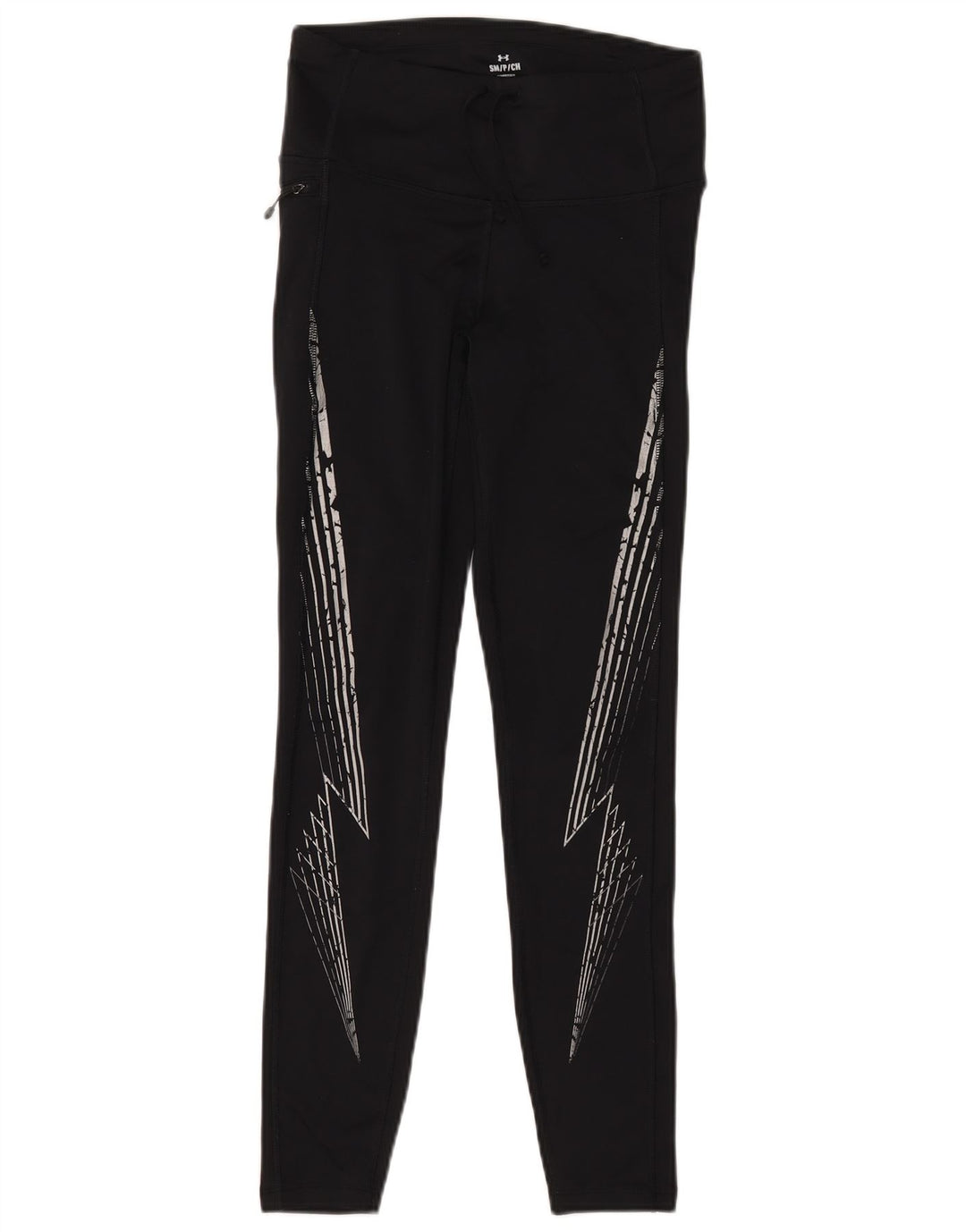 Leggings da donna UNDER ARMOUR UK 10 Small Nero geometrico in poliammide