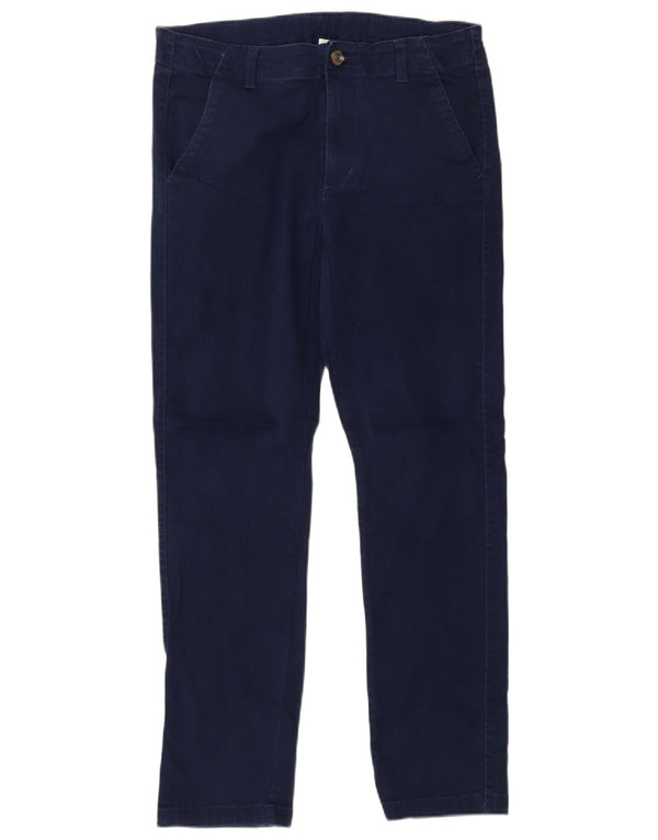 Izod Boys Straight Chino Trousers 15-16 Years W30 L28 Navy Blue Cotton