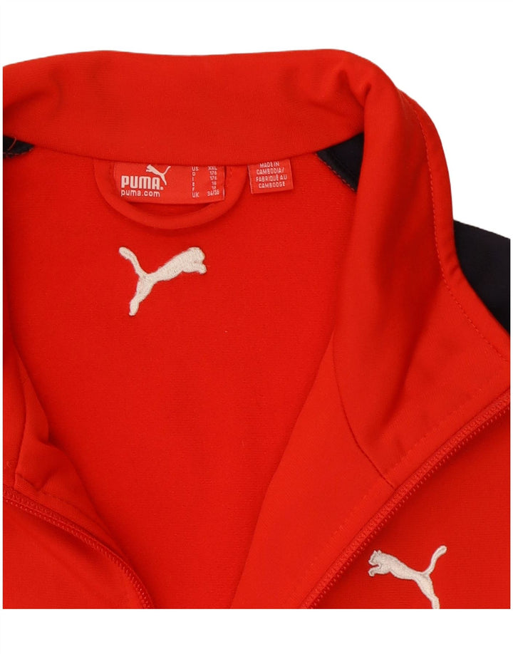 Giacca da tuta da ragazzo Puma 15-16 anni Poliestere color block rosso
