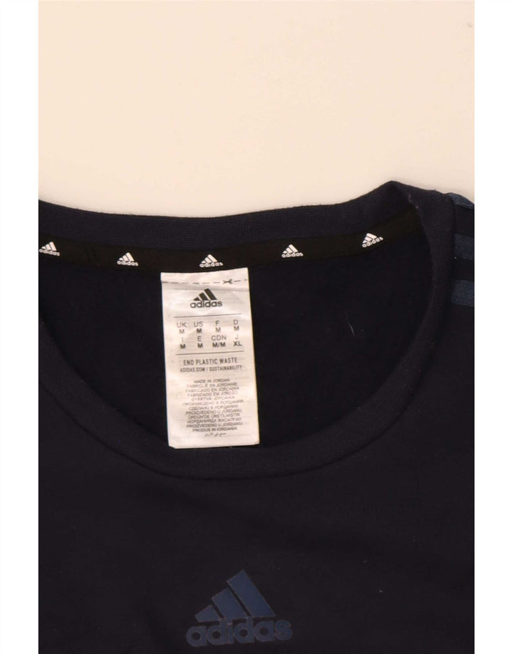 Felpa da uomo Adidas maglione medio blu navy poliestere