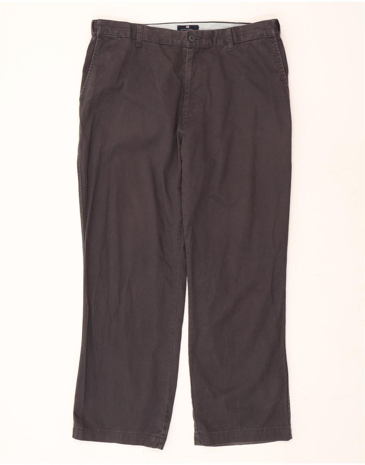MARKS & SPENCER Pantaloni chino dritti da uomo Blue Harbour W36 L29 Grigi