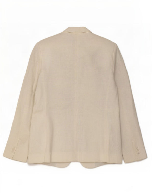 Giacca blazer a 1 bottone Marks & Spencer da donna UK 14 grande bianca