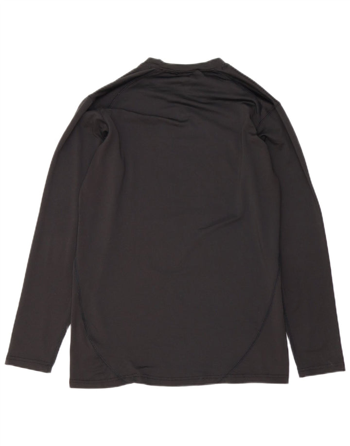 Top Reebok da uomo a manica lunga piccolo nero in poliestere