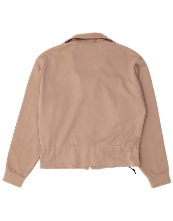 Giacca da ginnastica oversize da donna Adidas UK 8 Small Beige Poliestere