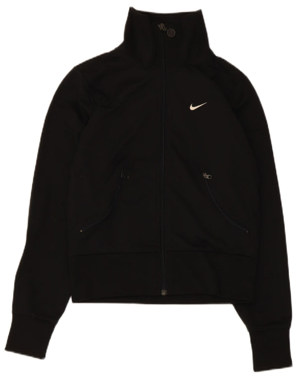 Giacca corta da tuta da donna Nike UK 4/6 XS poliestere nero