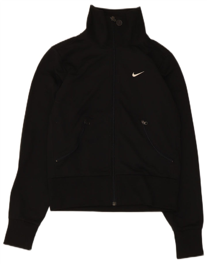 Giacca corta da tuta da donna Nike UK 4/6 XS poliestere nero