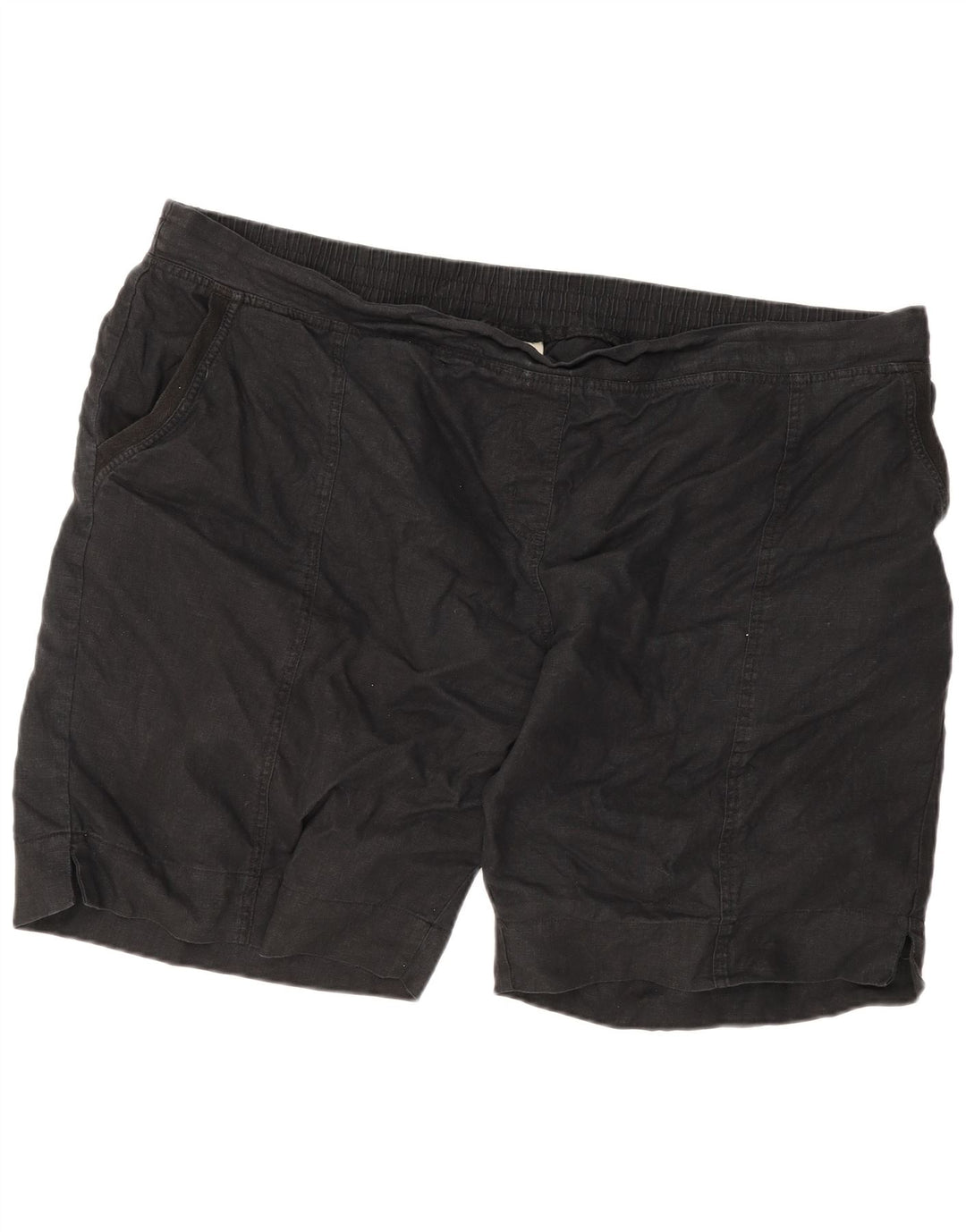 Pantaloncini chino da uomo Marks & Spencer W52 5XL Lino nero