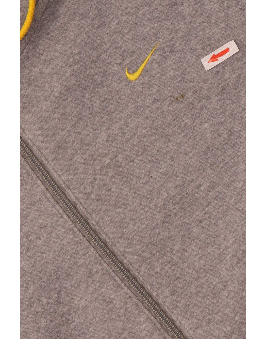 Felpa con cappuccio e zip Nike da uomo, grande, in cotone color block grigio