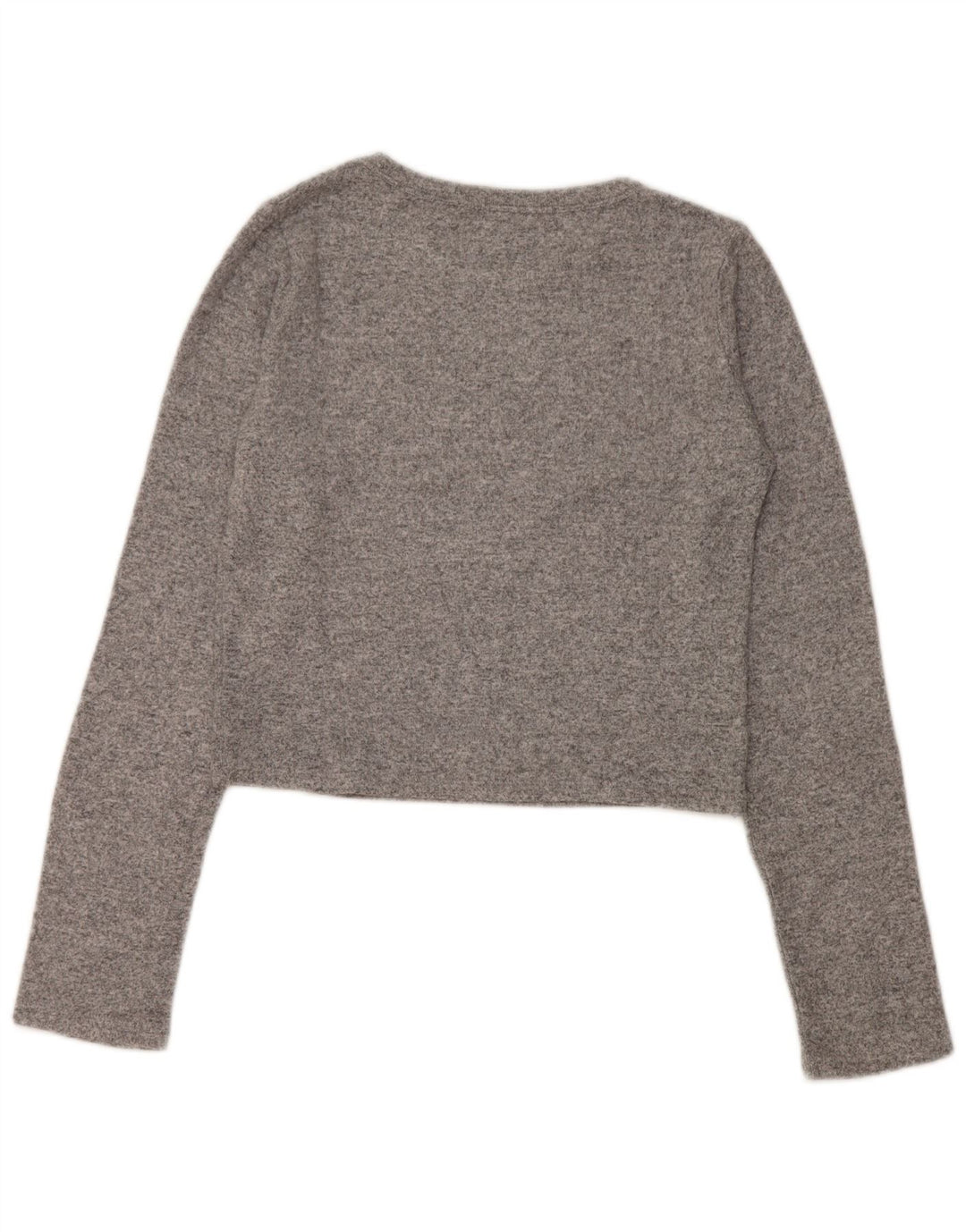 Top corto da donna Zara a maniche lunghe UK 14 grande grigio
