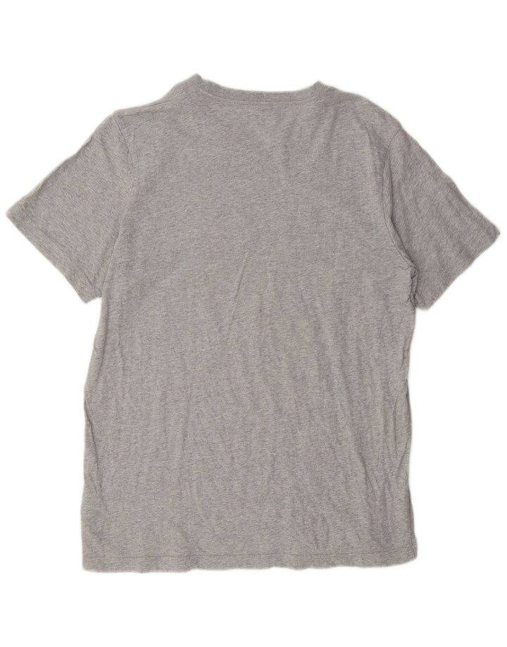 T-shirt grafica da uomo Adidas Top grande in cotone grigio