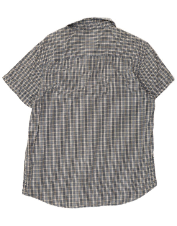 Camicia a maniche corte vestibilità regolare da uomo Wrangler XL in cotone a quadri blu