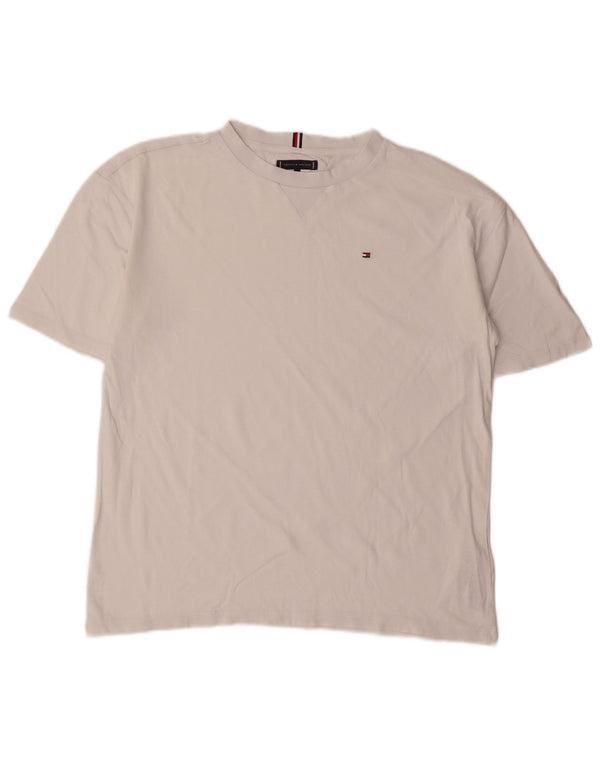 TOMMY HILFIGER T-shirt da bambino Top 15-16 anni in cotone bianco sporco