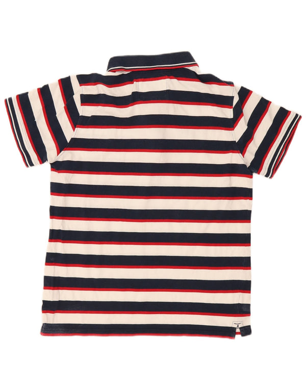 Crew Clothing Polo da uomo grande in cotone a righe blu navy