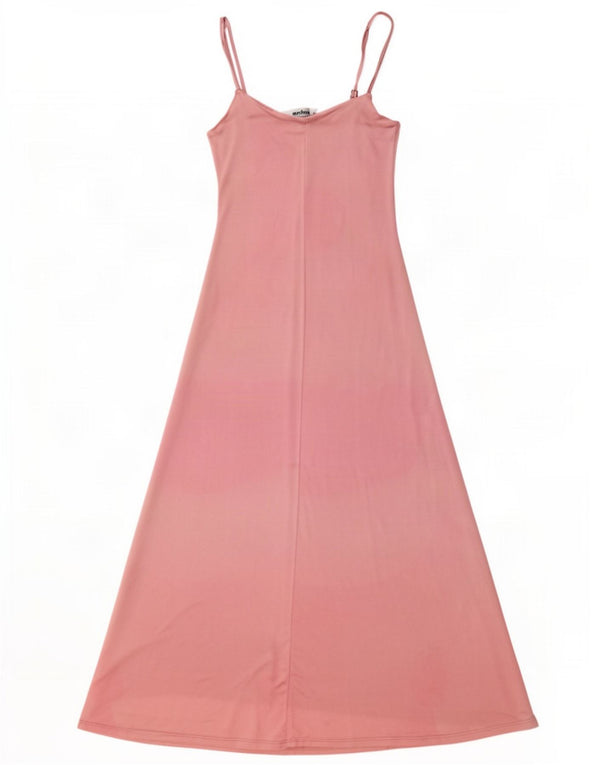 Desigual Abito lungo senza maniche da donna UK 10 Piccolo poliestere floreale rosa