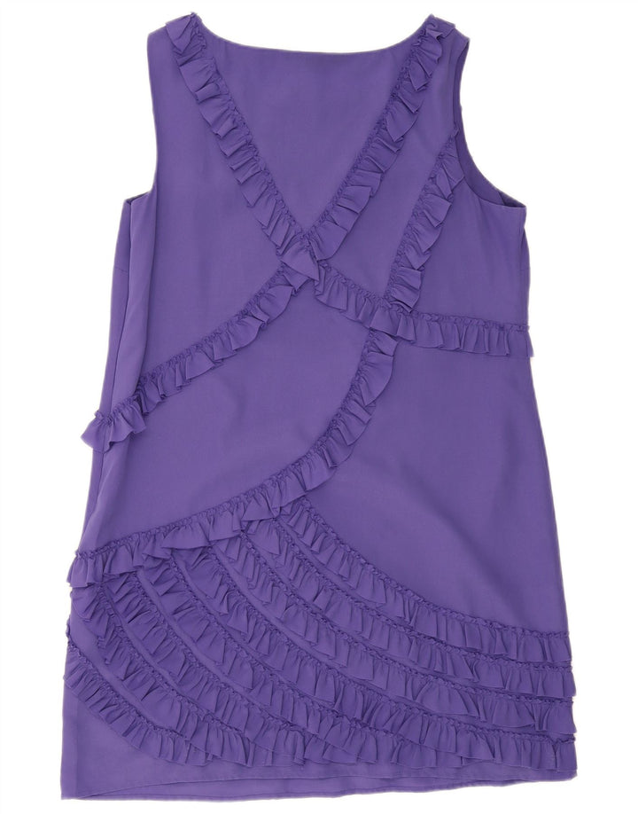 Abito a trapezio sul davanti senza maniche con volant da donna Monsoon UK 18 XL Viola