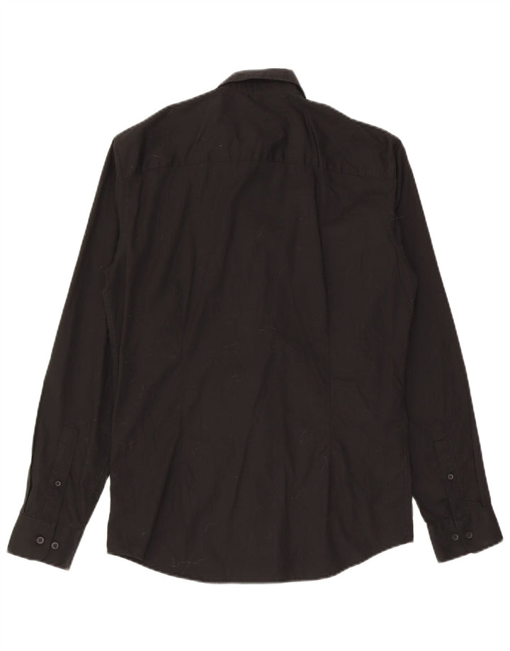 Camicia da uomo Jack & Jones piccola in cotone nero