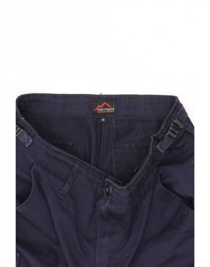NORMANI  Mens Cargo Shorts Medium W32 Navy Blue Cotton Vintage Normani and Second-Hand Normani from Messina Hembry 