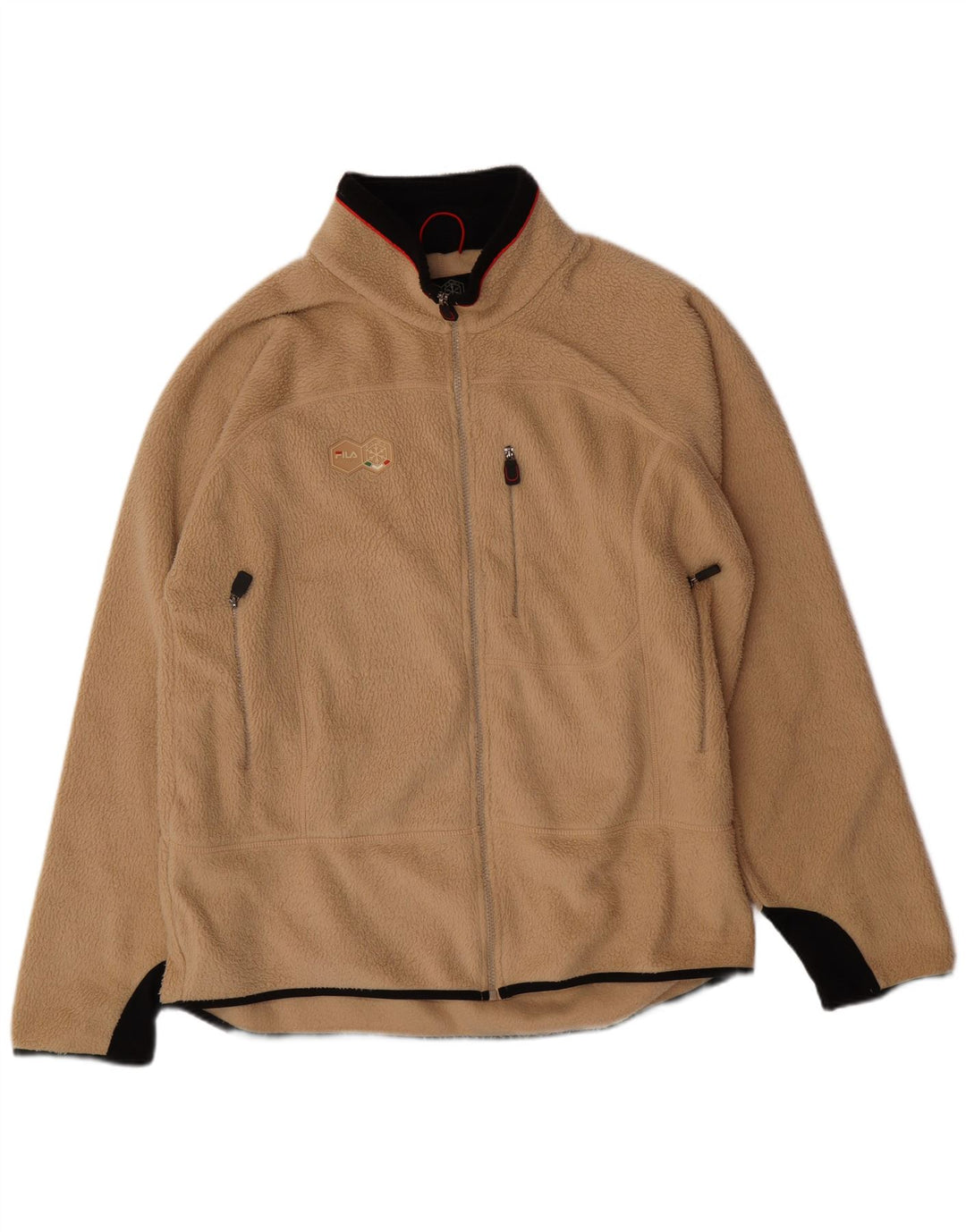 Giacca in pile da uomo FILA UK 44 2XL Poliestere beige