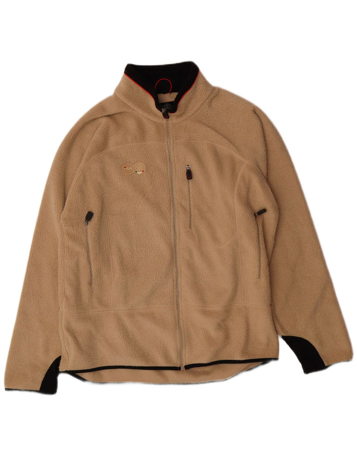 Giacca in pile da uomo FILA UK 44 2XL Poliestere beige