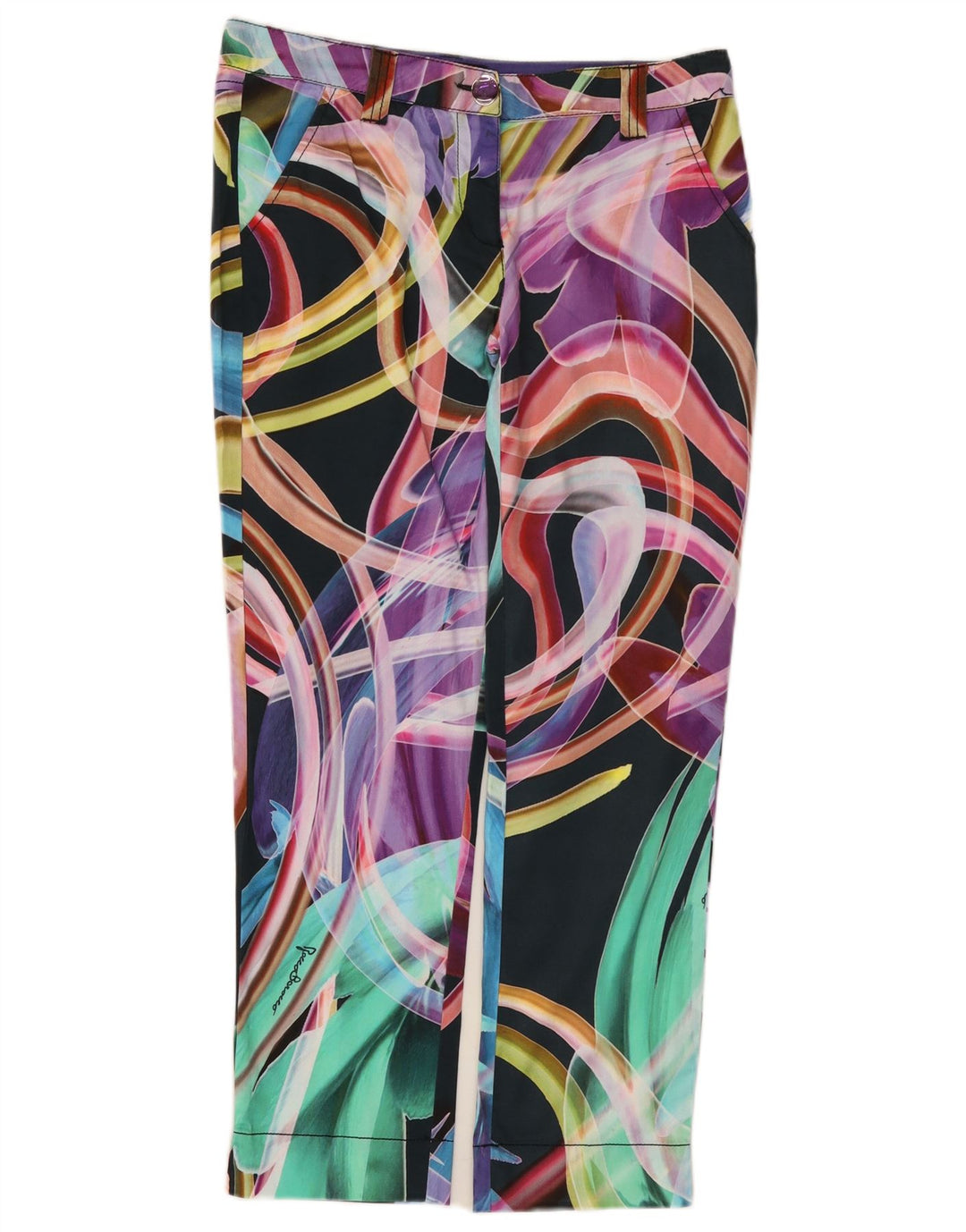 Pantaloni chino capri da donna Roccobarocco IT 40 piccoli W32 L27 multicolore