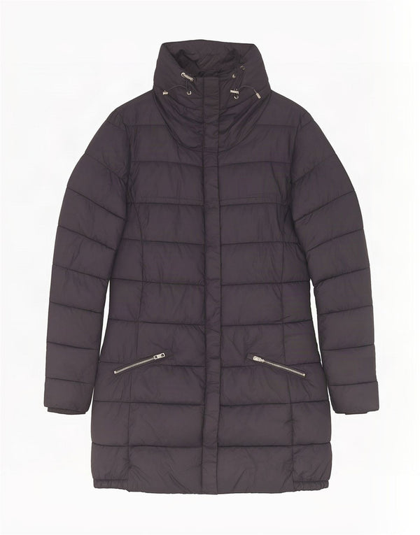 Cappotto imbottito da donna Massimo Dutti UK 10 piccolo poliestere blu navy