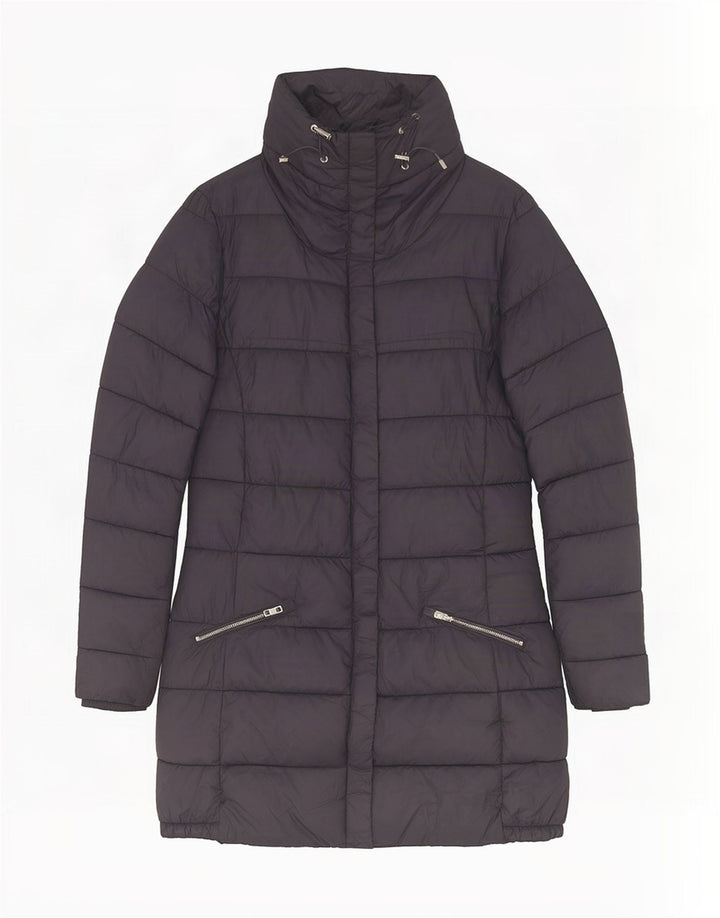Cappotto imbottito da donna Massimo Dutti UK 10 piccolo poliestere blu navy