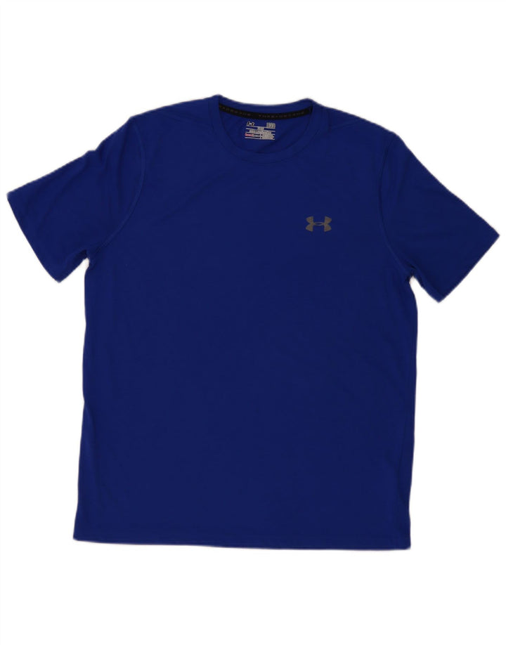 Maglietta Under Armour da uomo Heat Gear Top grande in poliestere blu