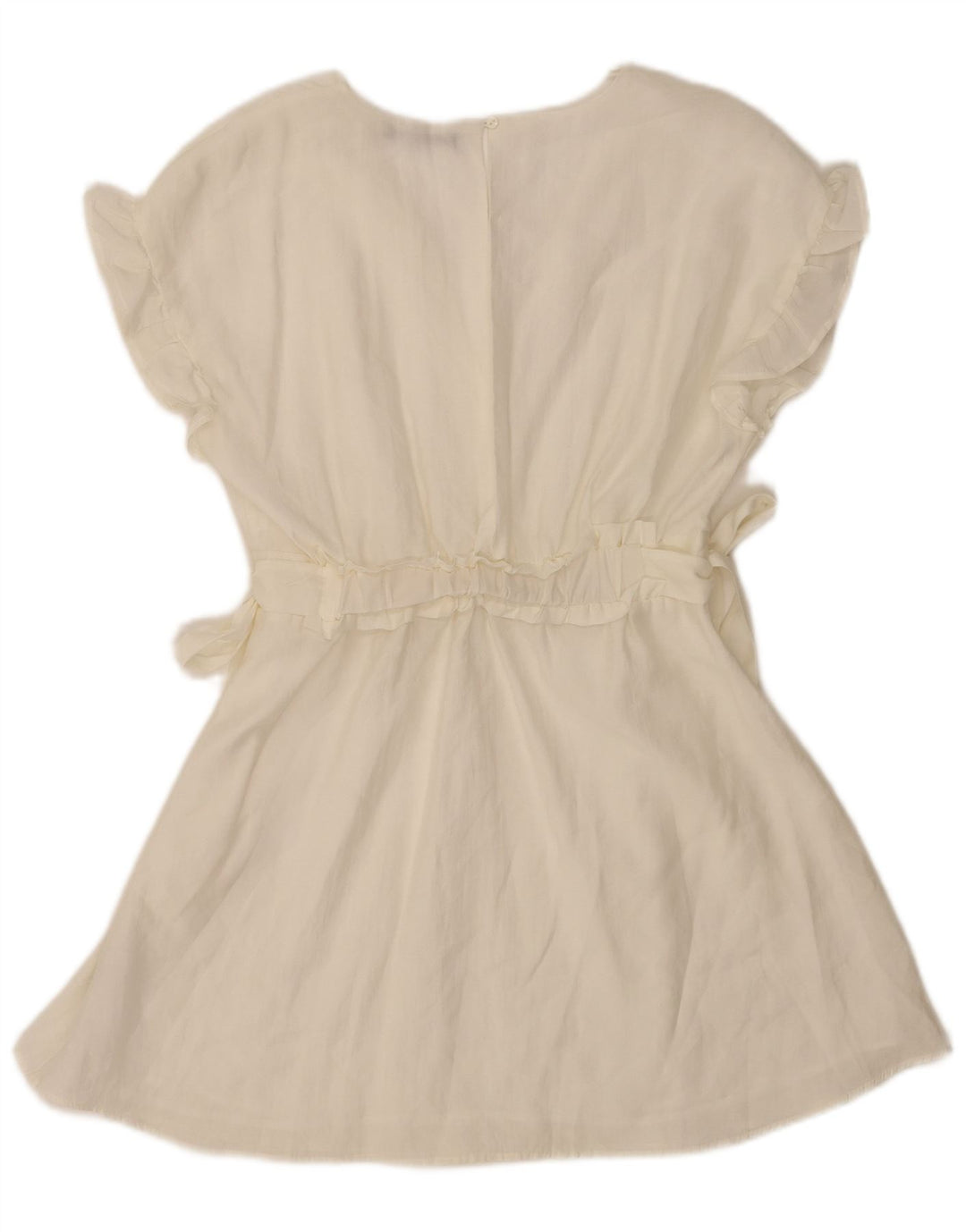 Abito a trapezio da donna Zara UK 12 Lyocell bianco sporco medio