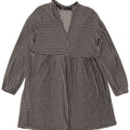 Abito a trapezio a maniche lunghe da donna Zara UK 14 medio pied de poule nero
