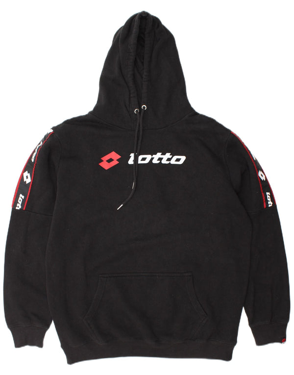 Maglione con cappuccio grafico da uomo Lotto 2XL in cotone nero