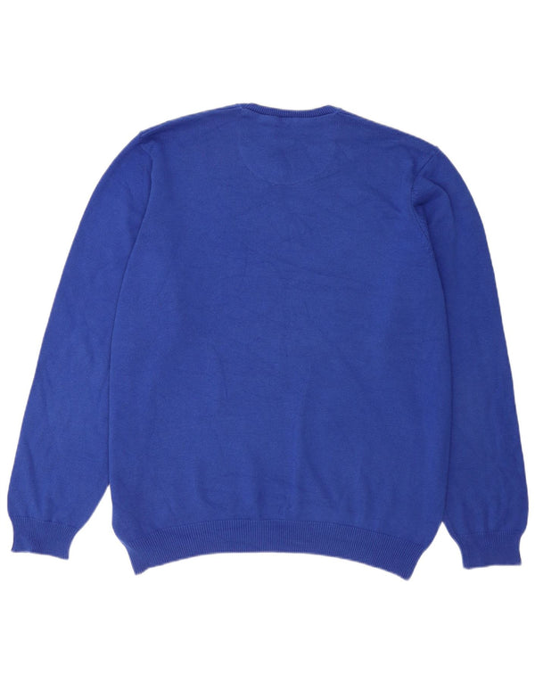 Maglione maglione girocollo da uomo Marks & Spencer XL in cotone blu