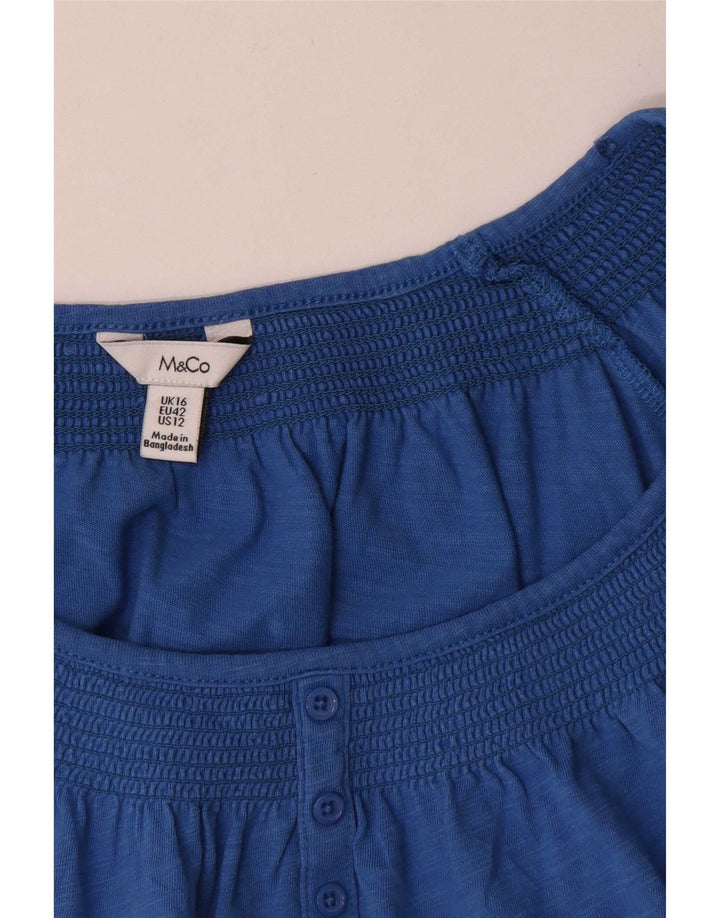 Camicetta da donna M&Co Top UK 16 grande cotone blu