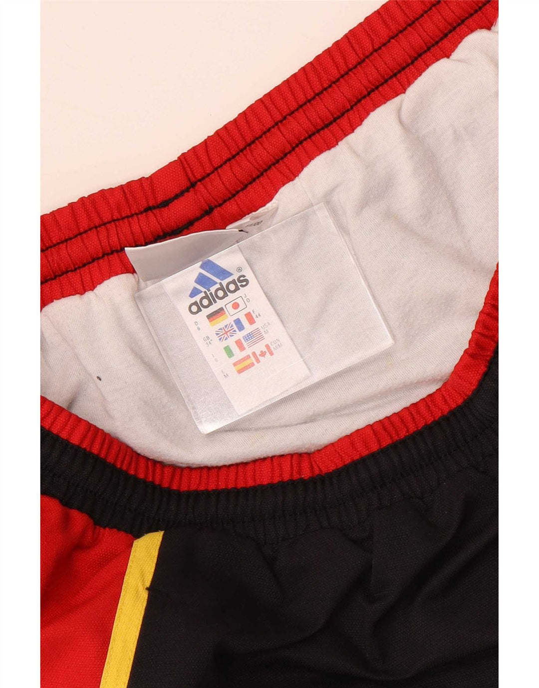 Pantaloncini sportivi Adidas da uomo grandi in poliestere color block nero