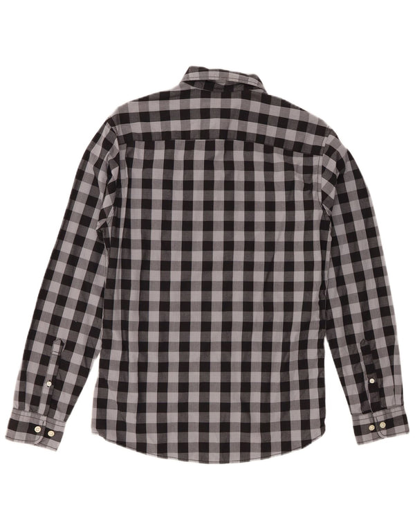 Camicia da uomo Jack & Jones XS in cotone a quadretti grigio