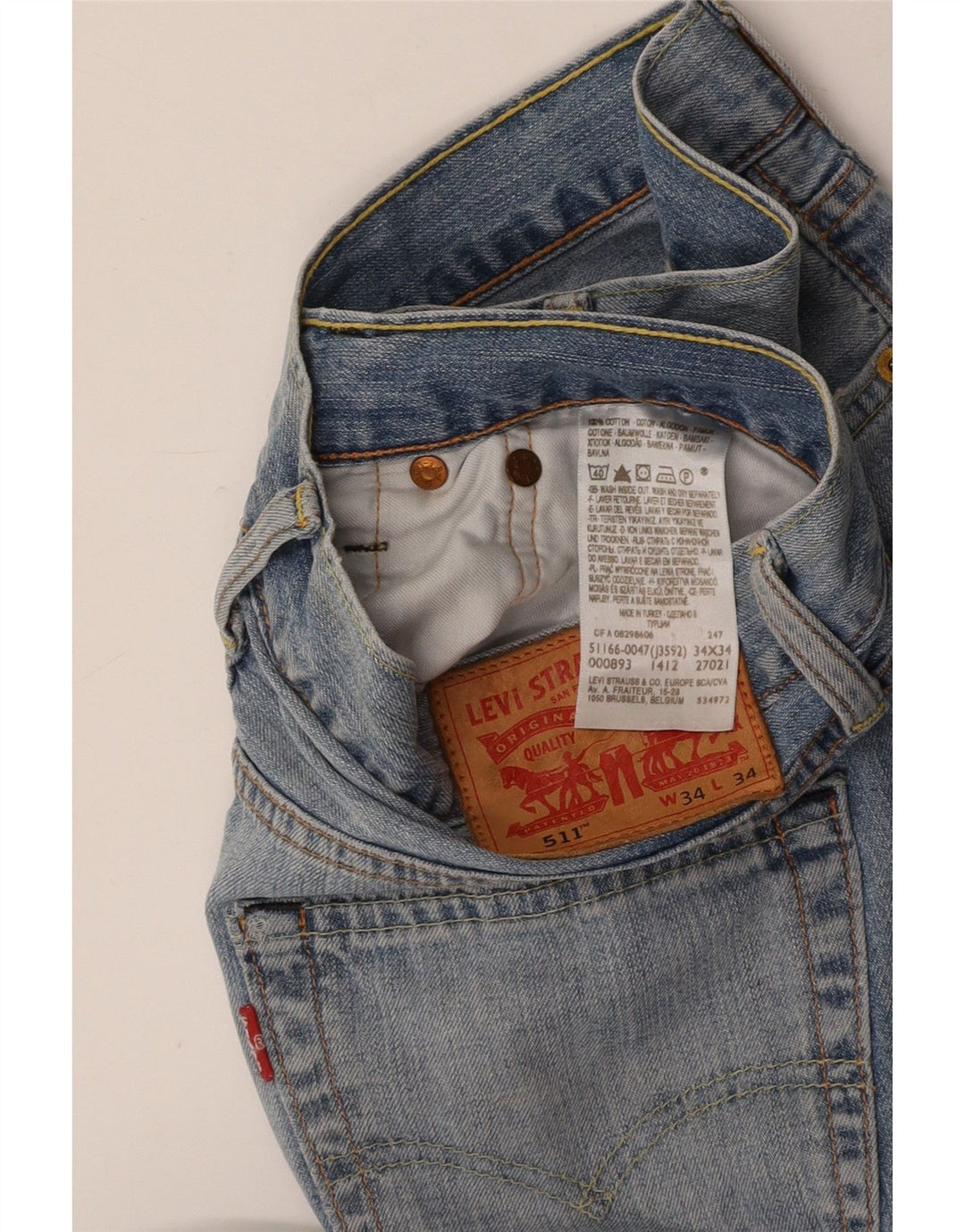 LEVI'S Jeans da uomo 511 slim W34 L34 cotone blu