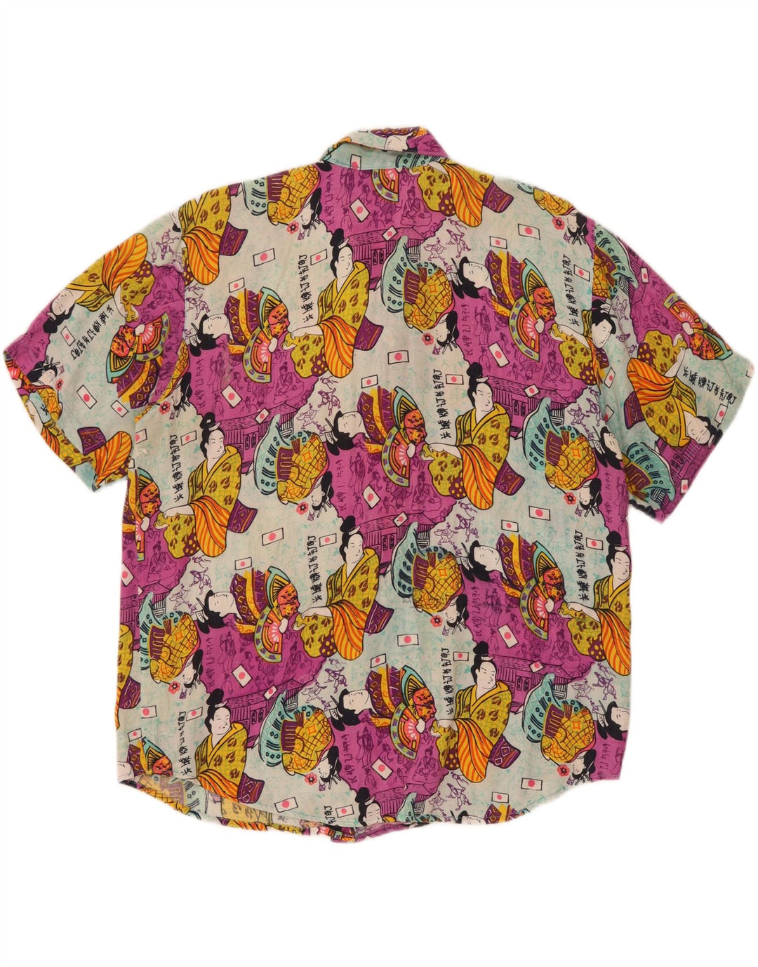 Camicia a maniche corte grafica da donna Christian UK 14 grande multicolore