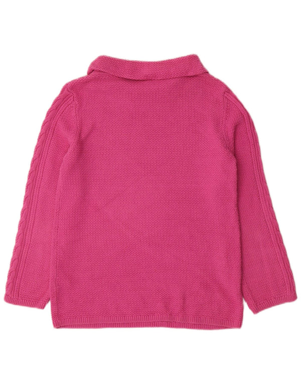 Maglione maglione a collo alto da donna Hobbs UK 10 piccolo cotone rosa