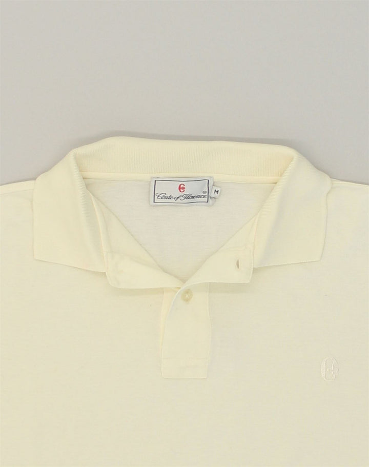 CONTE OF FLORENCE Mens Polo Shirt Medium Yellow Cotton | Vintage Conte of Florence | Thrift | Second-Hand Conte of Florence | Used Clothing | Messina Hembry 