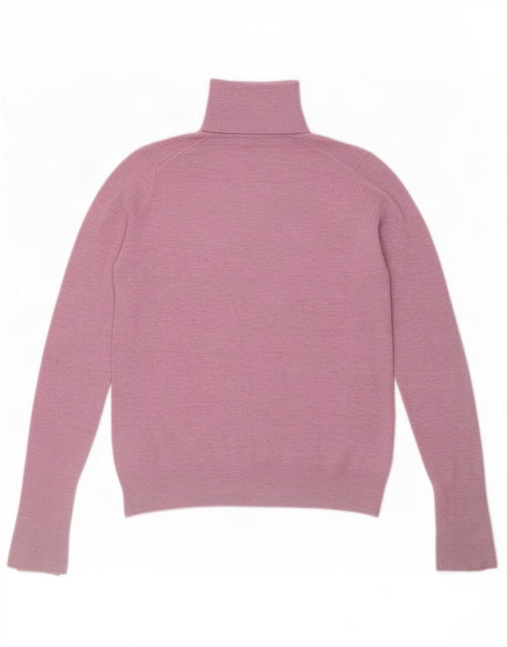 Maglione maglione collo alto da donna Zara UK 10 piccolo rosa