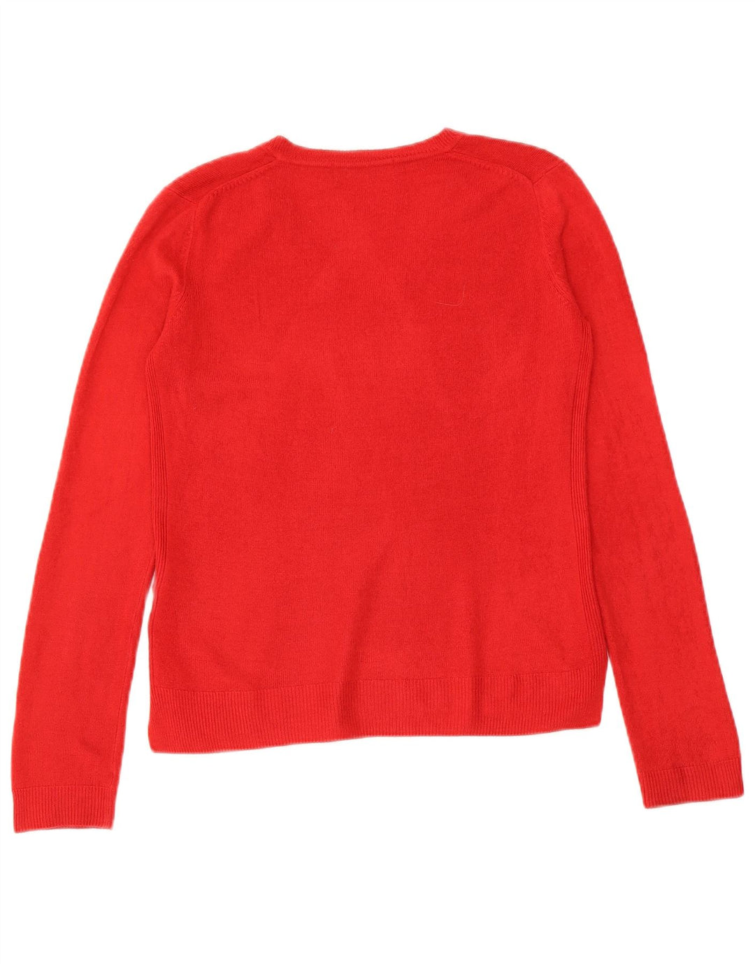 Maglione con scollo a V da donna Marks & Spencer UK 8 piccolo acrilico rosso