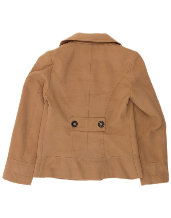 Cappotto da marinaio da donna Marks & Spencer UK 8 piccolo poliestere marrone