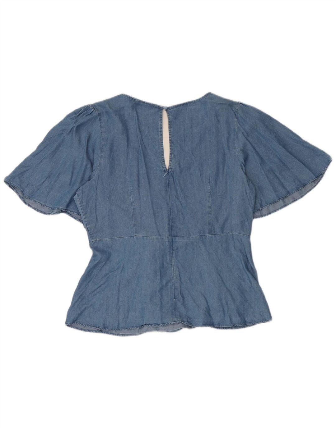 Top camicetta da donna Oasis UK 14 Lyocell blu medio