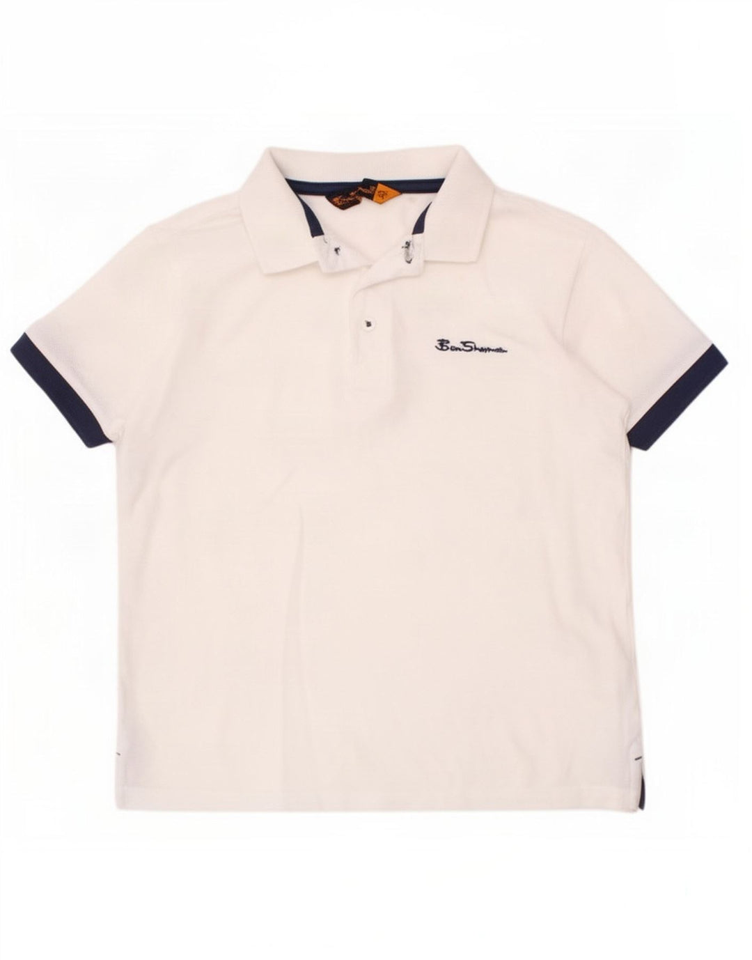 Polo da bambino Ben Sherman 8-9 anni in cotone bianco