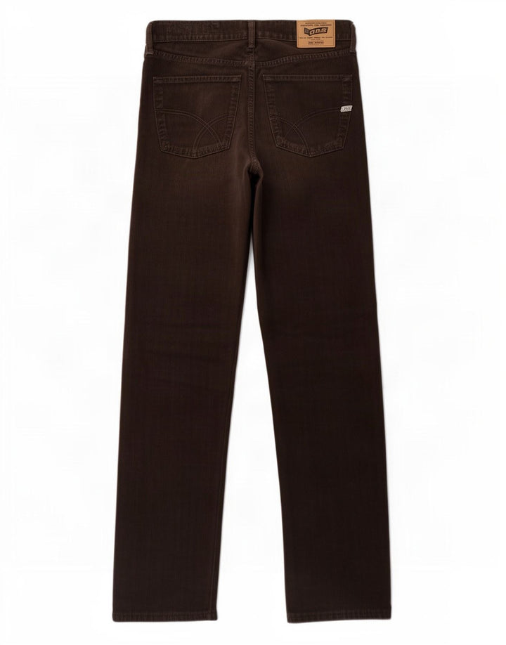 Jeans dritti da uomo Gas W30 L32 in cotone marrone