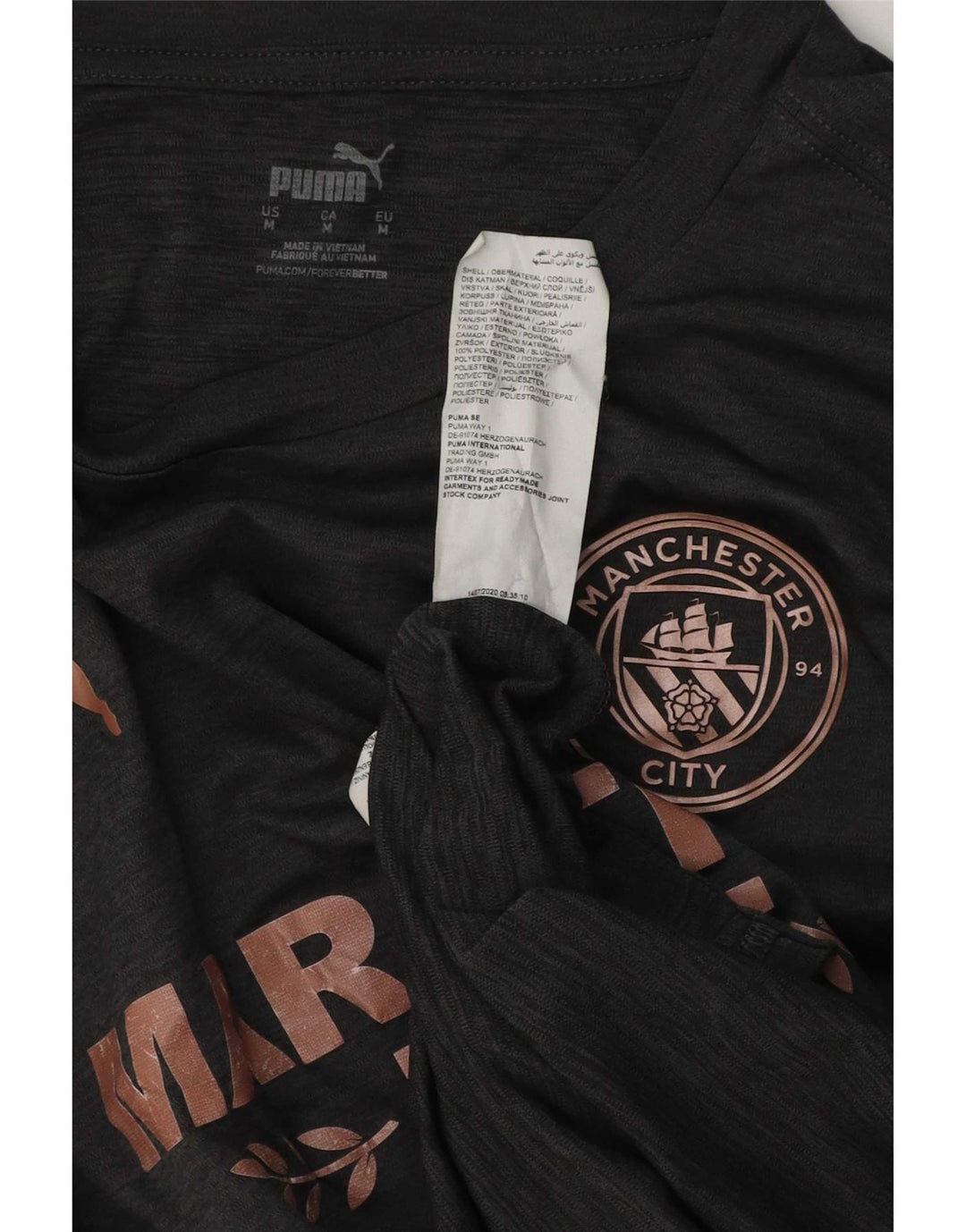 T-shirt grafica da uomo Puma Top in poliestere grigio medio