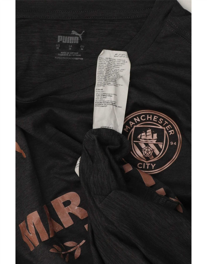 T-shirt grafica da uomo Puma Top in poliestere grigio medio