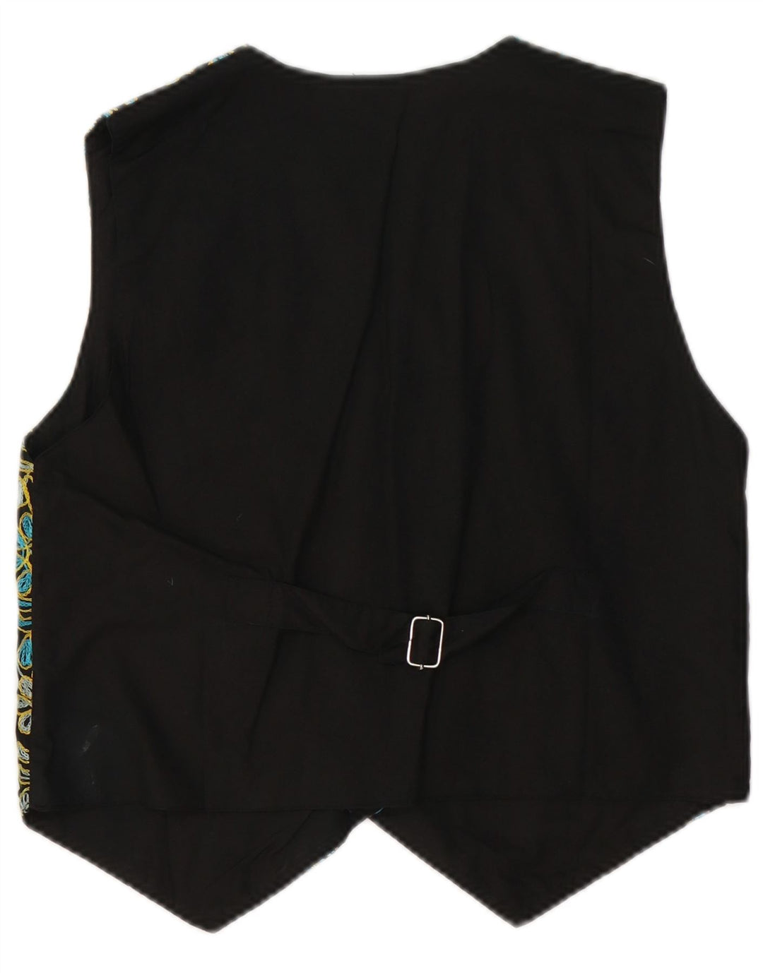 Gilet da donna VINTAGE UK 14 cotone floreale nero medio