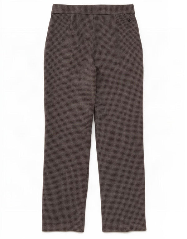 Pantaloni casual da donna Marks & Spencer UK 10 Small W28 L28 Pied de poule grigio