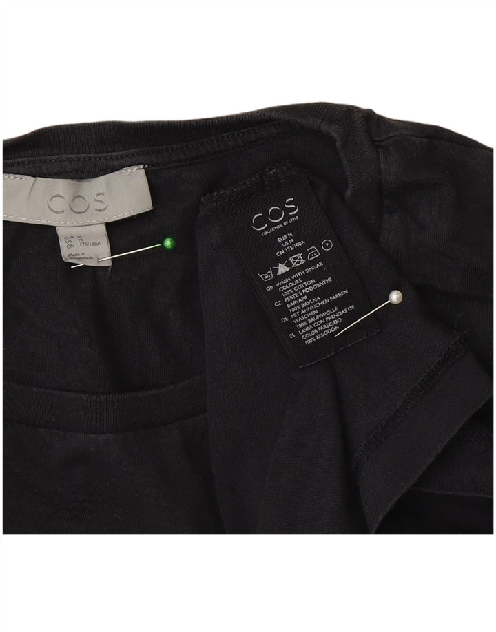T-shirt da uomo Cos Top in cotone nero medio