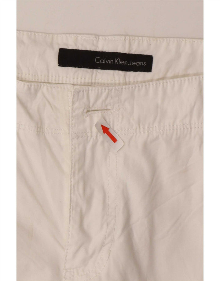 Pantaloncini cargo da uomo Calvin Klein W32 cotone bianco medio